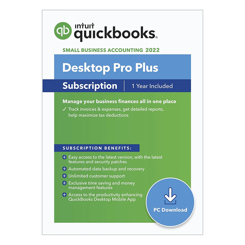 Buy Intuit QuickBooks Desktop Pro Plus 2022 1 Year