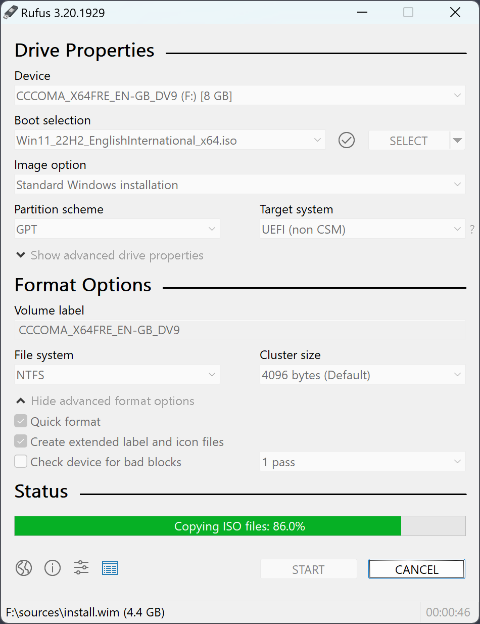 Bootable USB Drive